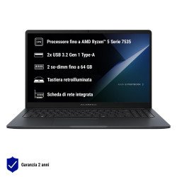 Notebook ASUS Commercial NX L BM1503CDA-S72298 15,6" AMD Ryzen R5 7535U 8GB SSD 512GB