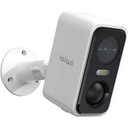 Telecamera A Batteria Isiwi Wireless FLIP 2K Bullet Fissa PER Esterno IR LED E Showcolor Audio Bidirezionale SD CARD IP65 Stand