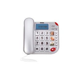 Telefono Fisso Brondi Super Bravo Plus Argento Big Dig&dis Vivavoce