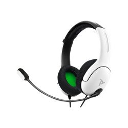 PDP Gaming LVL40 - per Xbox - cuffie con microfono - dimensione completa - cablato - jack 3,5 mm - bianco