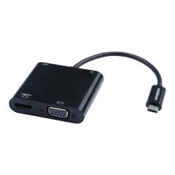 Mediacom Type-C Multiport Adapter - Docking station - USB-C - VGA, HDMI