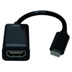 Mediacom - Convertitore interfaccia video - USB-C (M) a HDMI (F) - 12 cm