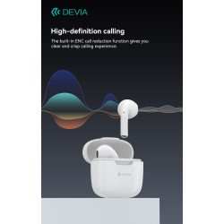 Devia - Auricolari TWS-K1 Bluetooth 5.3 EM057 Bianchi