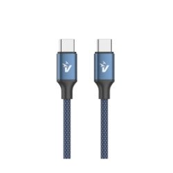 Vultech - Cavo Smartphone in Nylon USB-C a USB-C 2M 5.0A 100W - Colore Blu